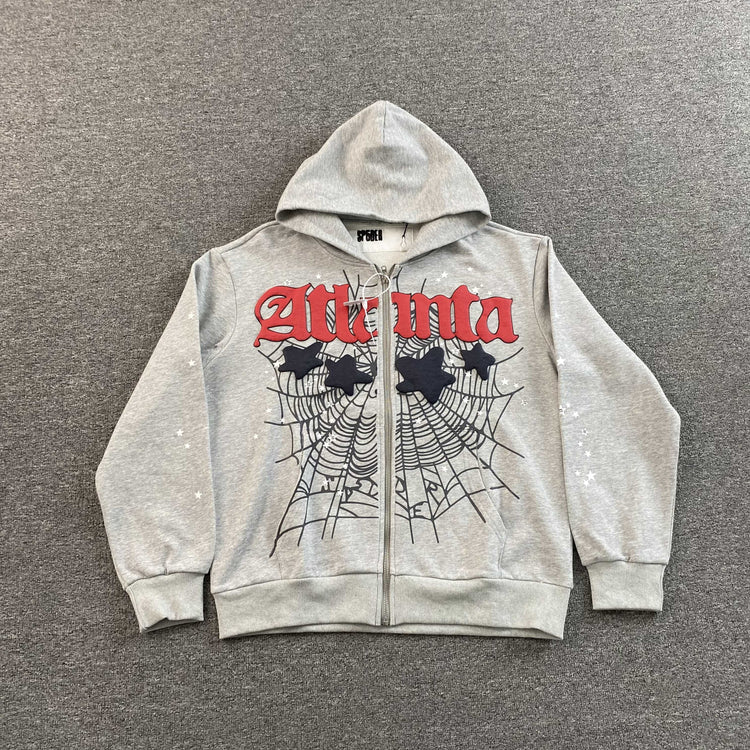 Sp5der Atlanta Grey Zip-Up